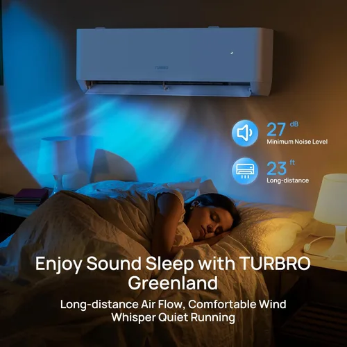 Miniatura 5 de TURBRO Inversor mini split sin conductos de 9,000 BTU con bomba de calor, 24 SEER2, 115 V, R454B, Energy Star, habilitado para WiFi, enfría hasta
