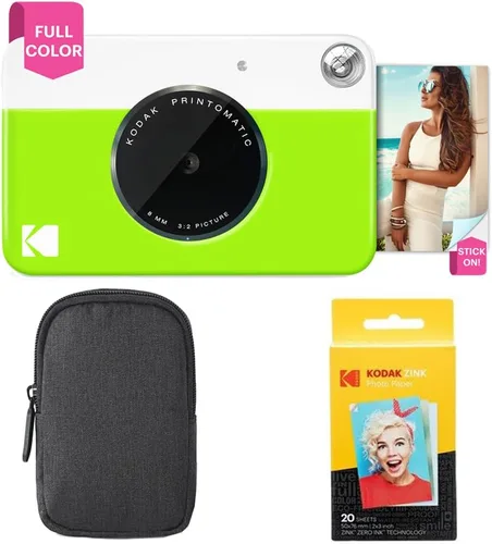 Miniatura 13 de Kodak Printomatic - Paquete de inicio de cámara de impresión instantánea a todo color + estuche de transporte + papel fotográfico Zink de 20 Negro