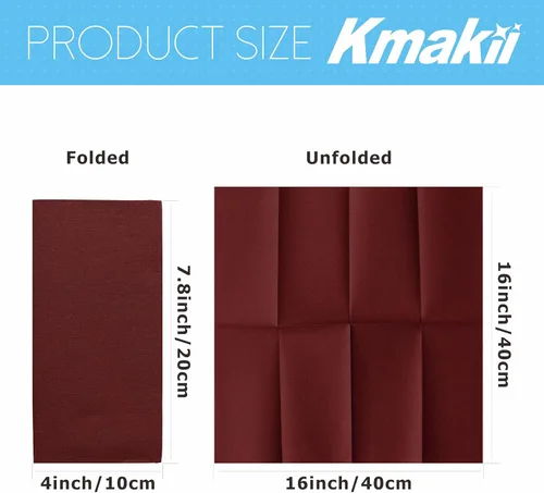 Miniatura 6 de KMAKII Servilletas de papel desechables color burdeos, sensación de lino, como servilletas de cena, servilletas de mano de papel para fiestas