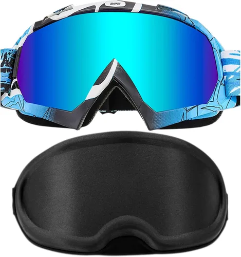 Gafas para Dirt Bike con Estuche - Gafas de Seguridad para Motocicleta Motocross ATV Carreras, Mejores Regalos de Navidad para Hombres Jóvenes