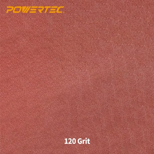 Miniatura 3 de Powertec 11210 - Mangas de lija de 4.5 pulgadas para lijadora de husillo, grano 120, papel de lija de óxido de aluminio de diámetro 1/2 pulgada