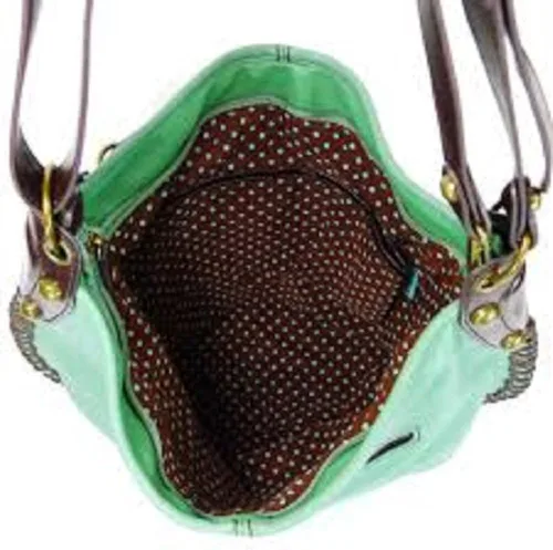 Miniatura 4 de Chala Bolsos de mano, estilo casual, suave, grande hombro o bolso cruzado con llavero, color verde azulado, verde azulado