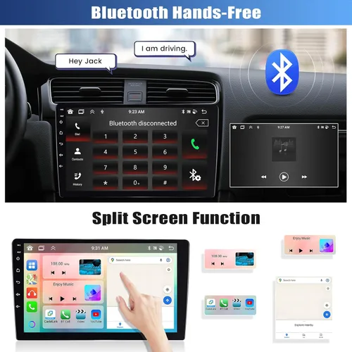 Miniatura 6 de [8 Core 4G+64G] Radio de coche para Hyundai Elantra 2007-2010 con Carplay inalámbrico Android Auto, pantalla táctil de 9 pulgadas, Android 15