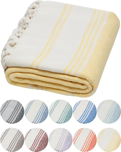 DEMMEX Organic Diamond - Toalla turca de baño y playa | 100% algodón turco certificado Oeko-TEX, ultra suave, de secado rápido, ligera, toalla