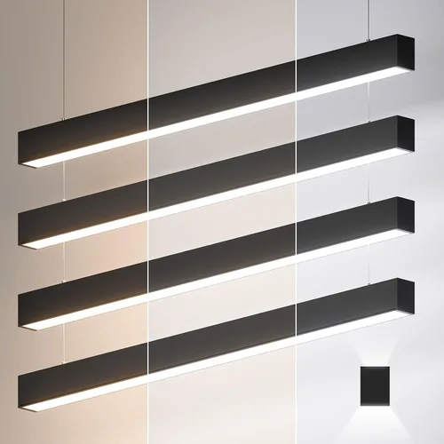 Miniatura 10 de Whtie - 1 paquete de luces lineales LED de 4 pies de 50/45/40/35/30 W, luz de arriba y abajo, 3000 K/4000 K/5000 K, iluminación comercial enlazable