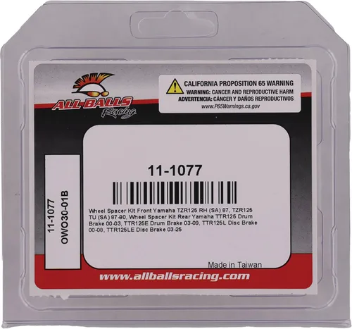 Miniatura 4 de All Balls Racing Kit de espaciador de rueda trasera 11-1077 compatible con/repuesto para freno de tambor Yamaha TTR125E 03-09