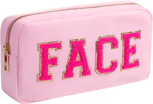 Miniatura 32 de Bolsa de maquillaje de viaje cosmética bolsa de maquillaje de aseo Orgnizer para mujeres, Sacos transparentes de color rosa intenso, Internacional