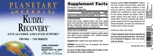 Miniatura 4 de Planetary Herbals Kudzu Recovery 750 mg Anti-Alcohol y Apoyo Hígado - 120 Tabletas