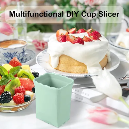 Miniatura 6 de 2 tazas para cortar fresas: taza para cortar frutas para fresa, huevo, plátano, champiñones, pepino, kiwi y ensalada de verduras, cortador de 2