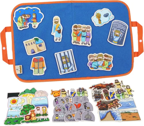 Miniatura 12 de CHEFAN Paquete de 4 Conjunto de Historias Bíblicas de Tablero de Fieltro, las Historias de Tablero de Franela Incluyen Adán y Eva, la Escalera