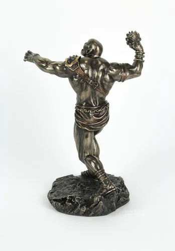 Miniatura 3 de Veronese Design 8 3/8" Cíclope que empuñaba el final del bronce de la escultura de la resina del club con púas