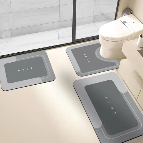 Miniatura 20 de Housego Tapete mágico de baño absorbente, alfombra de secado rápido, tapete mágico de baño antideslizante, alfombra de piso con respaldo de goma