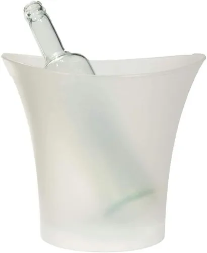Ochine Cubo de hielo LED para fiesta de vino, 5 L, gran capacidad, 7 cubos de hielo que cambian de color, impermeable, champán, retro, vino, bebida,