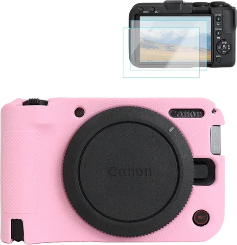 Miniatura 10 de Rieibi Funda de silicona para cámara Canon EOS R50 V, funda protectora suave para cámara Canon EOS R50V, accesorios con 2 protectores de pantalla
