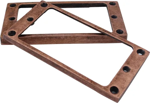 Miniatura 8 de Guyker Juego de anillos de montaje Humbucker de metal plano, cubierta de puente para pastillas de cuello de puente, pieza de repuesto para guitarra