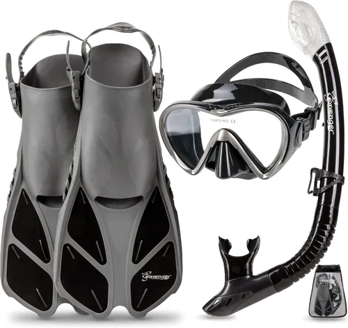 Miniatura 13 de Seavenger Conjunto de Snorkel Aviator con Bolsa de Equipo