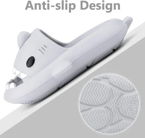 Miniatura 4 de Sandalias de baño con diseño de tiburón para niños y niñas Sandalias de ducha para niños y niñas Sandalias de playa y piscina Secado rápido
