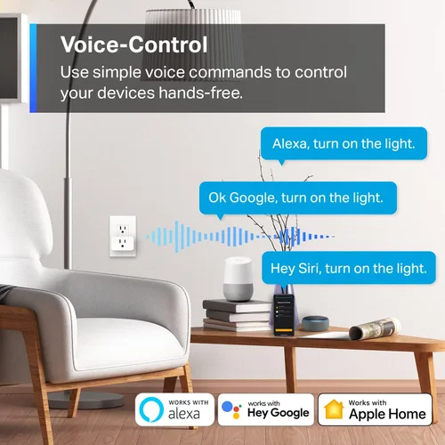 Miniatura 4 de TP-Link Tapo - Enchufe inteligente mini, compacto, 15A/1800W máx., configuración fácil, funciona con Siri, Alexa, Apple HomeKit y Google Home