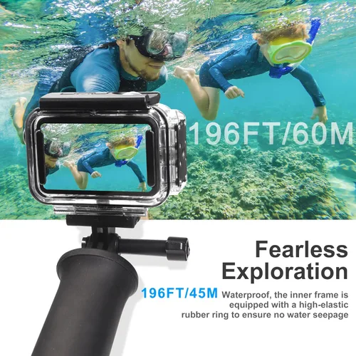 Miniatura 2 de FitStill Funda impermeable subacuática de 196 pies/196.9 ft con interfaz magnética de liberación rápida compatible con DJI Osmo Action 5 Pro/Action