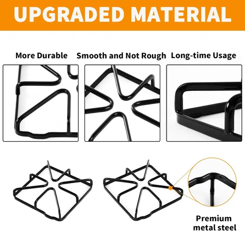Miniatura 4 de Rejillas WB31X20643 mejoradas para piezas de estufa GE, rejilla de quemador, piezas de placa de cocina GE, rejilla de superficie de acero metálico