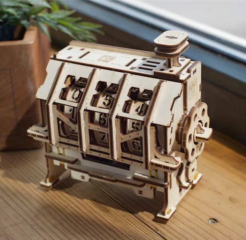 Miniatura 7 de UGEARS STEM Lab Math Series - Rompecabezas 3D educativos e ingeniería únicos con aplicación (contador)