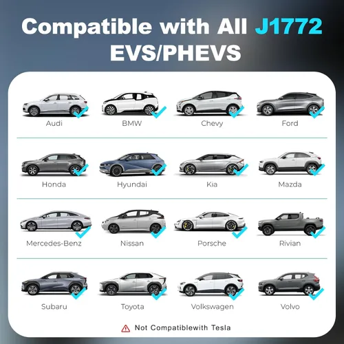 Miniatura 9 de Cargador EV de nivel 1 y 2 actualizado 2026 de 16 A, 3.5 KW, cable de 20 pies y adaptador doble NEMA (5-15/6-20) - Cargador de coche eléctrico