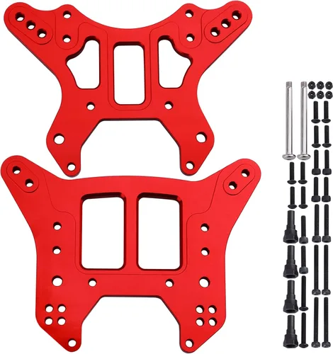 Miniatura 4 de Torre de choque de aluminio delantera y trasera para Arrma 1/8 Kraton/Notorious 6S BLX piezas de repuesto, reemplazo AR330220 y ARA320581 (rojo)