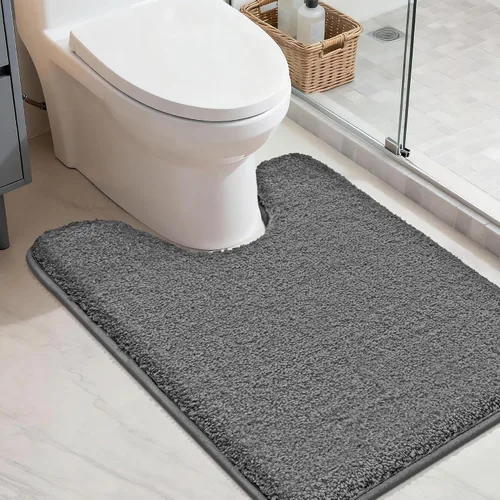 Miniatura 24 de COSY HOMEER Alfombras extra gruesas para el baño, tapetes de baño antideslizantes, tapete de felpa suave, peludo y 100% micro poliéster, tapete