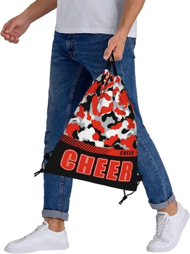 Miniatura 63 de Mochila con cordón impermeable para gimnasio, bolsas con cordón, bolsa de cuerda deportiva, mochila de camuflaje, Bolsas con cordón Cheer - Bolsas