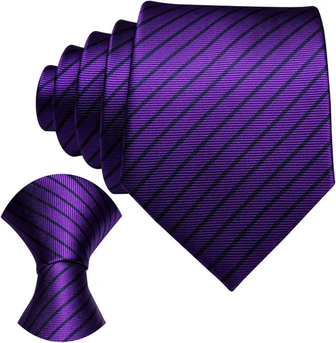 Miniatura 217 de Barry.Wang Juego de corbatas para hombre, corbata de seda a rayas, tejido a cuadros, gemelos formales, negocios, boda