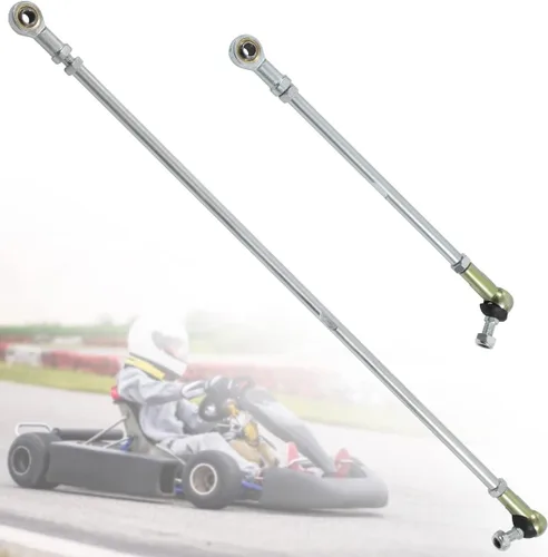 Juego de varillas de acoplamiento y extremos para Yerf Dog Go Kart corto y largo con extremos de repuesto 3/8-24 (actualización: corto - 13.38