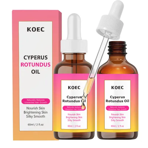 Paquete de 2 aceites Cyperus Rotundus para depilación, inhibidor natural del crecimiento del cabello para el cuerpo, crecimiento lento del vello