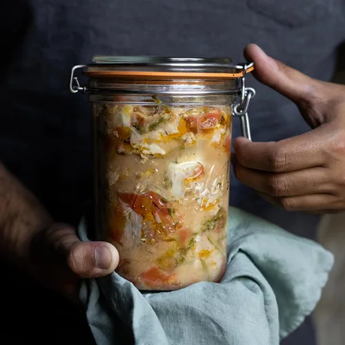 Miniatura 6 de Le Parfait Super Terrine - Tarro de vidrio francés de 32 onzas (paquete de 4) de 1 litro, sello de goma hermético y tapa de vidrio, tarros de vidrio
