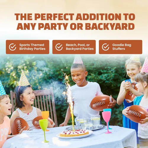Miniatura 4 de Bedwina Paquete de 12 balones inflables de 16 pulgadas para decoraciones de fiestas de fútbol y recuerdos de fiesta, pelotas de playa con temática
