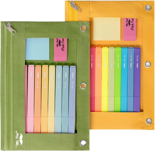 Miniatura 40 de Mr. Pen - Estuche para lápices de 2 piezas - Estuche con cremallera para lápices para carpeta de 3 anillas