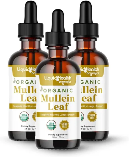 Miniatura 6 de LIQUIDHEALTH USDA Orgánico Extracto de Hoja de Gordolobo en Gotas para Pulmones - Gotas Herbales de Limpieza para Fumadores, Apoyo Inmunológico