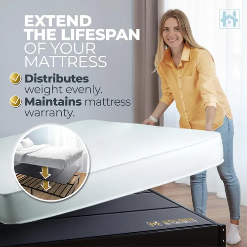 Miniatura 3 de Golden Home Essentials - Tabla de cama resistente de 58 pulgadas x 48 pulgadas, tabla de cama para evitar el hundimiento del colchón