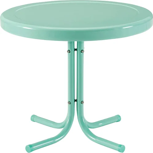 Miniatura 6 de Crosley Furniture Griffith - Juego de sillas y mesa auxiliar de 3 piezas, juego de mesa auxiliar de metal retro para porche, aguamarina