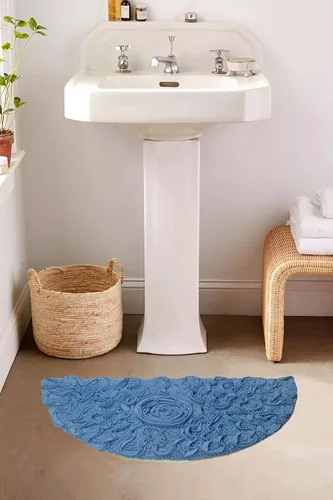 Miniatura 101 de Home Weavers Bell Flower Collection - Tapetes de baño copetudos 100 % algodón, extrasuaves y absorbentes, antideslizantes, lavables a máquina, lino