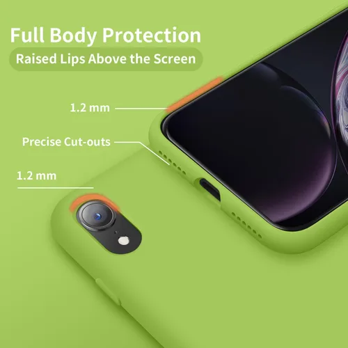Miniatura 3 de Cordking Funda diseñada para iPhone XR, funda de silicona ultra delgada a prueba de golpes con [forro de microfibra suave antiarañazos], 6.1 Brote