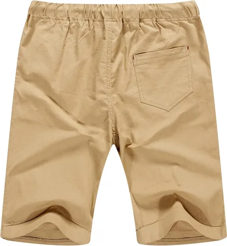 Miniatura 23 de Sailwind Pantalones cortos de lino para hombre, pantalones cortos casuales de playa con cordón