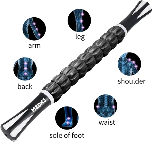 Miniatura 6 de Rodillo Muscular para Atletas - Destructor de Fascia de Tejido Profundo y Masajeador de Rodillo para Alivio del Dolor Miofascial - Herramienta