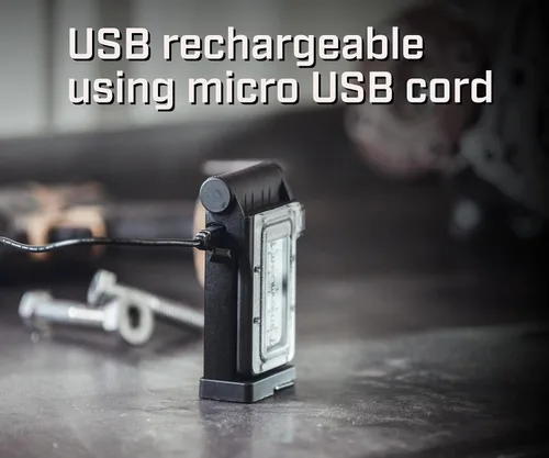 Miniatura 4 de Streamlight 61500 Flipmate - Luz de trabajo compacta multifunción recargable por USB, 500 lúmenes, color negro