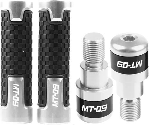 Miniatura 22 de Para Yamaha MT-09 FZ-09 2014 2015 2016 MT09 FZ09 MT FZ 09 Accesorios de motocicleta Manillar Grips Mano extremos Cap (Color : A Negro)