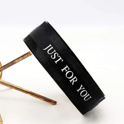 Miniatura 4 de Cinta de gasa negra de 1 pulgada, cinta Just for You para fiestas de vacaciones, decoraciones de boda, envoltura de regalo de 22 yardas para globos