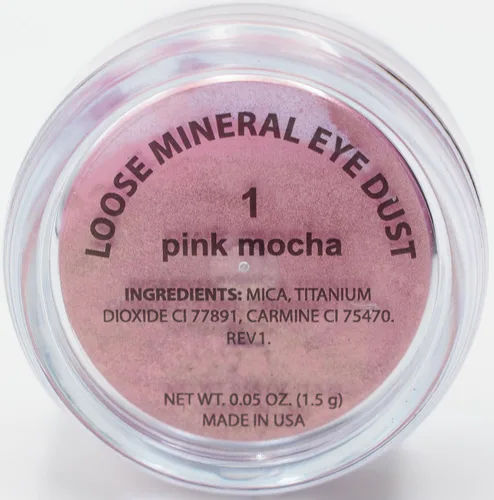 Miniatura 2 de Pink Mocha Polvo Suelto Purpurina Mineral, Sombra de Ojos Sola, Pigmento de Polvo Maceta, Libre de Talco y Parabenos, Sin Prueba en Animales y Libre