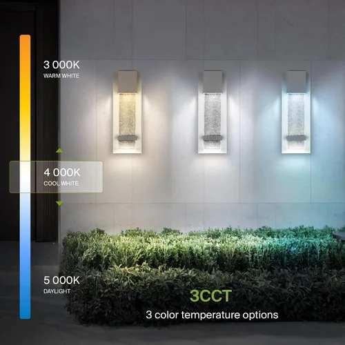 Miniatura 4 de ASD LED 13" Bubble Glass Wall Light Fixture, Outdoor & Indoor Seeded Sconce 3CCT, Waterproof, Dimmable, ETL Listed 12W 500LM 3000-5000K 120V