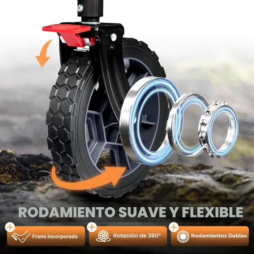 Miniatura 5 de Hikenture Carro plegable – Capacidad de 330 libras, carro plegable extra grande con ruedas todo terreno, carrito de playa utilitario para jardín al