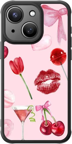 Miniatura 75 de FUNMIKO Funda para iPhone 16 Plus, carga inalámbrica y protección de grado militar, diseño floral moderno para mujeres y niñas, funda antideslizante