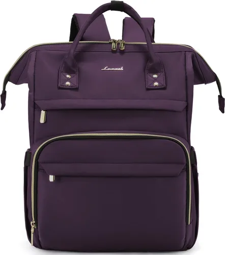 Miniatura 22 de LOVEVOOK Mochila para portátil de mujer, mochila de 15,6 pulgadas con cargador, mochila resistente al agua para profesores, mochila de trabajo